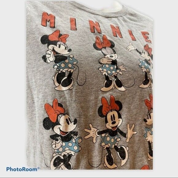 Disney Minnie Mouse Gray Short Sleeve Graphic Tee Size M - Picture 4 of 4